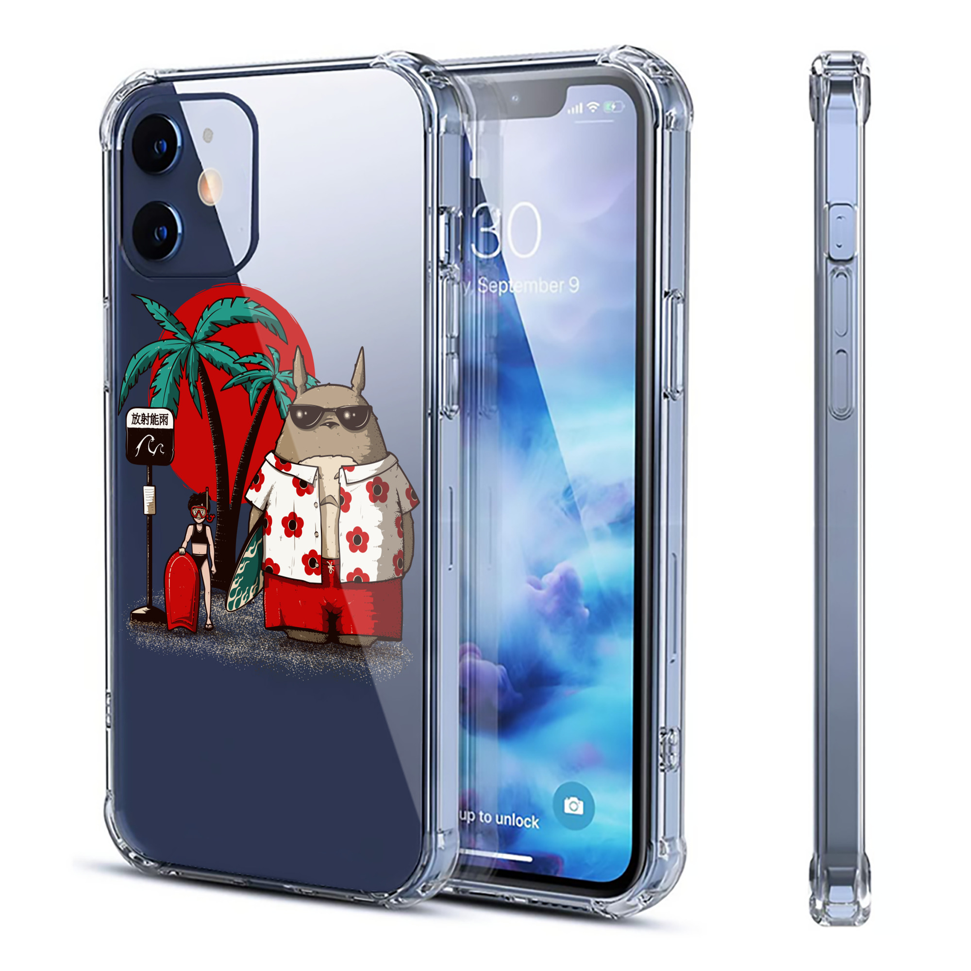 （画像用） となりのトトロ 草壁メイ 草壁サツキ My Neighbor Totoro Satsuki Kusakabe Mei Kusakabe 【iPhone 12シリーズ対応】透明スマホケース（クリアソフトケース）